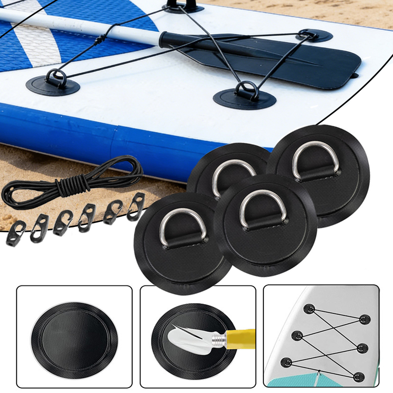 4pcs 8cm Circular D-Ring Patch - Fishing Kayak Rod Holder 评论和价格