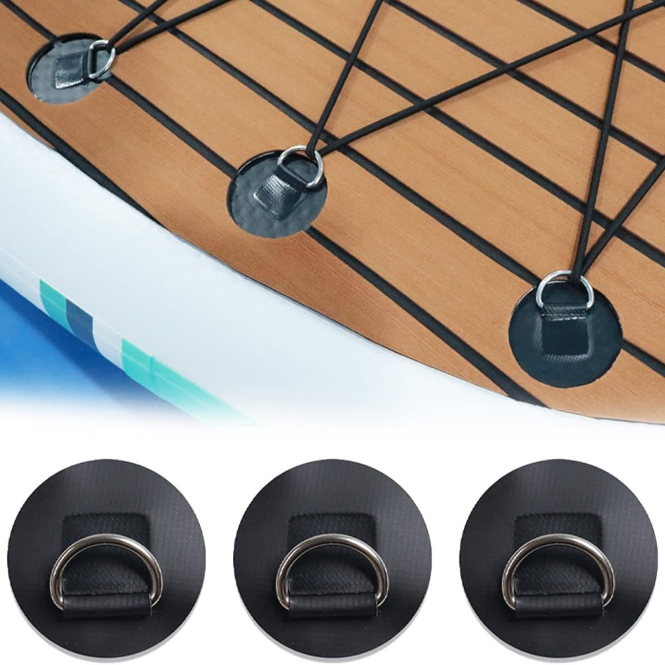 4pcs 8cm Circular D-Ring Patch - Fishing Kayak Rod Holder 评论和价格